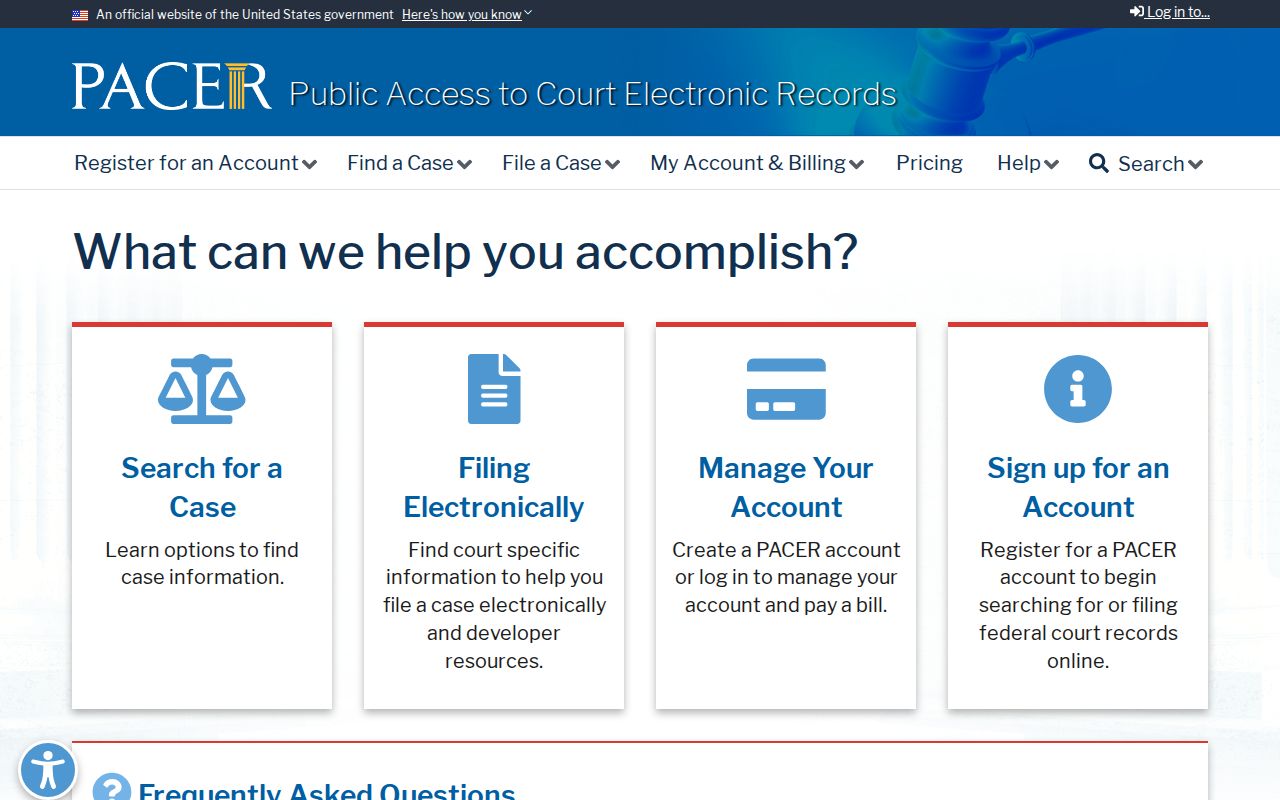 Federal Perry County criminal court case lookup through PACER