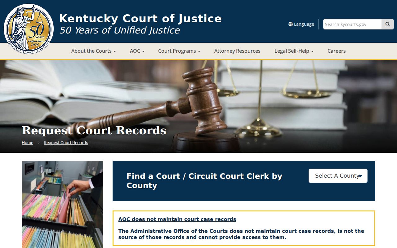 Perry County court case record request instructions