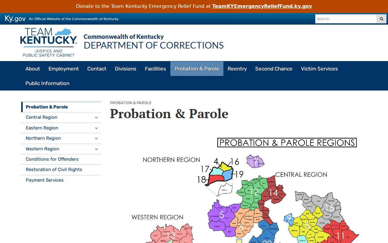 Perry County criminal history and Kentucky probation and parole information