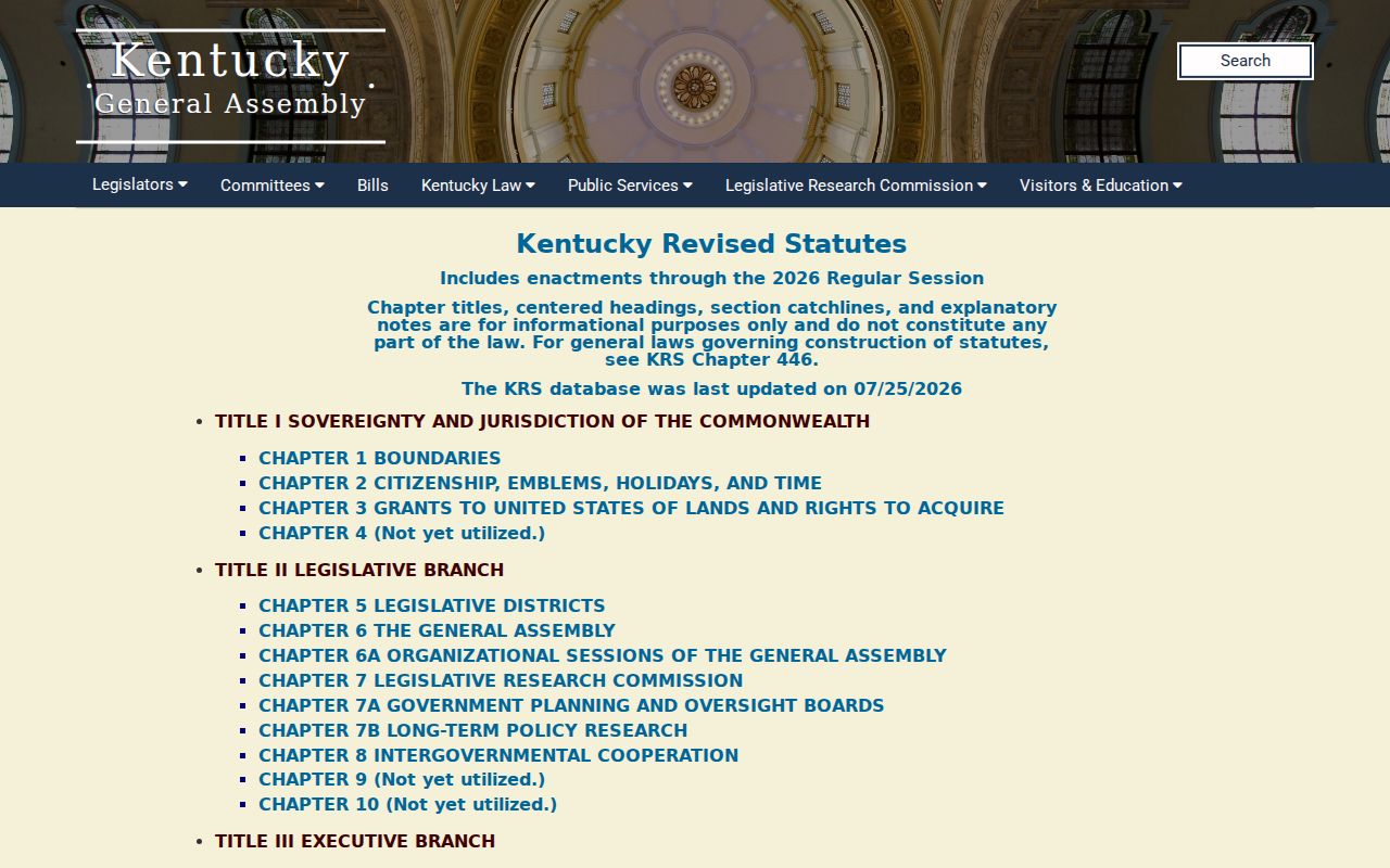 Kentucky statutes governing Perry County sex offender registry duties